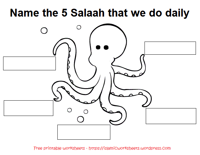 5 Daily Prayers â Islamic Worksheets For Children